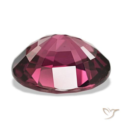 Grenat rhodolite rouge naturelle coupe ovale, 5,33 ct, VVS