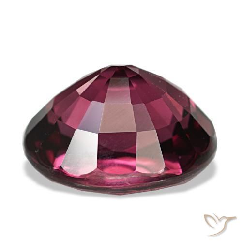 Grenat rhodolite rouge naturelle coupe ovale, 5,27 ct, VVS