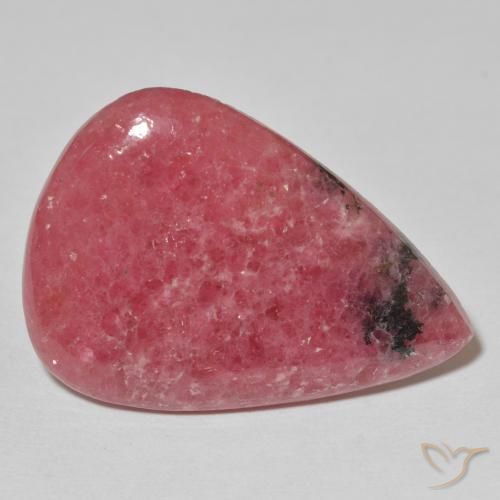 Rhodonite Rouge naturelle En forme de poire, 32.53 ct, Opaque