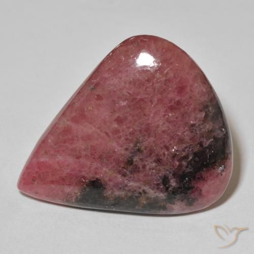 39.56ct Naturel Multicolore Rhodonite, En forme de poire, Opaque