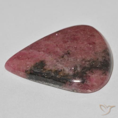 Rhodonite Multicolore naturelle En forme de poire, 39.56 ct, Opaque