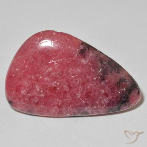 30.82ct Naturel Multicolore Rhodonite, En forme de poire, Opaque