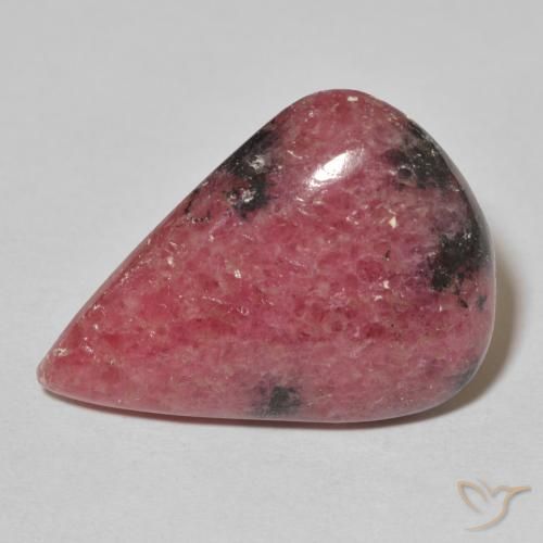 22.34ct Naturel Multicolore Rhodonite, En forme de poire, Opaque