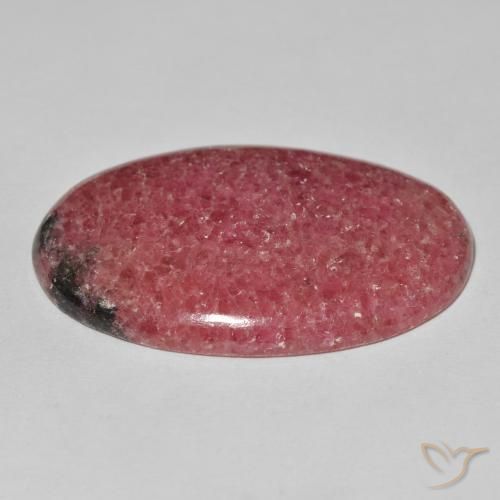 Rhodonite Rouge naturelle ovale, 57.90 ct, Opaque