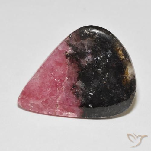 25.15ct Naturel Multicolore Rhodonite, En forme de poire, Opaque