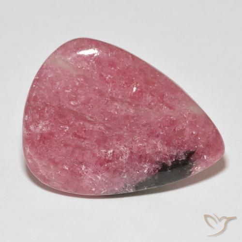 Rhodonite Rouge naturelle En forme de poire, 32.30 ct, Opaque