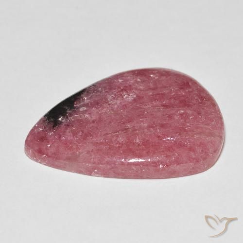 Rhodonite Rouge naturelle En forme de poire, 32.30 ct, Opaque