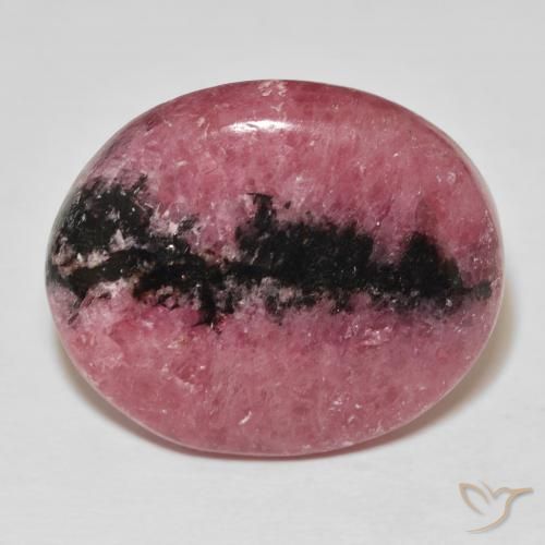 Rhodonite ovale de 39,97 ct, 26 x 21,8 mm d'Australie, Photo A