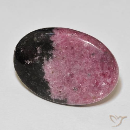 Rhodonite Multicolore naturelle ovale, 47.12 ct, Opaque