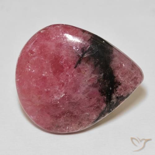 31.56ct Naturel Multicolore Rhodonite, En forme de poire, Opaque