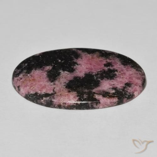 Rhodonite Multicolore naturelle ovale, 37.46 ct, Opaque