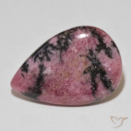45.92ct Naturel Multicolore Rhodonite, En forme de poire, Opaque