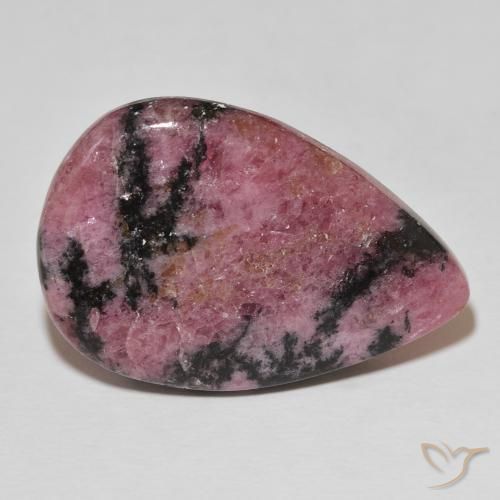 Rhodonite Multicolore naturelle En forme de poire, 45.92 ct, Opaque