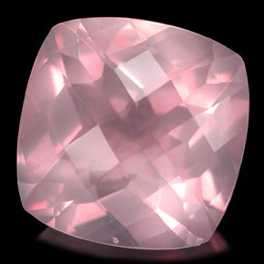 Quartz rose rose naturelle transparent, 5,73 ct, transparent / translucide