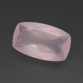 Quartz rose rose naturelle coupe coussin, 11,28 ct, transparent