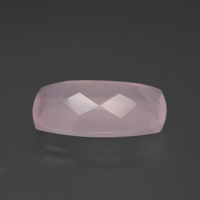 Quartz rose rose naturelle coupe coussin, 11,28 ct, transparent