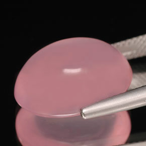 Quartz rose rose naturelle transparent, 11,72 ct, transparent / translucide