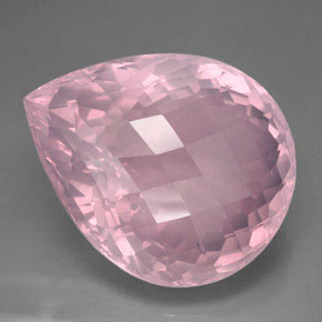 Quartz rose rose naturelle transparent, 127,70 ct, transparent / translucide
