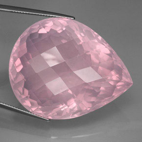 Quartz rose rose naturelle transparent, 127,70 ct, transparent / translucide