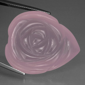 Quartz rose rose naturelle transparent, 77,33 ct, transparent / translucide