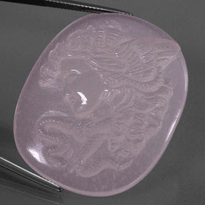 Quartz rose rose naturelle transparent, 92,01 ct, transparent / translucide