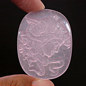 Quartz rose rose naturelle transparent, 87,42 ct, transparent / translucide