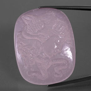Quartz rose rose naturelle forme fantaisie, 79,63 ct, transparent