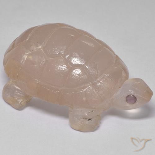Quartz rose rose naturelle forme fantaisie, 63,33 ct, translucide