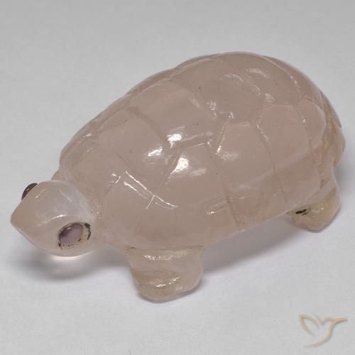 Quartz rose rose naturelle forme fantaisie, 63,33 ct, translucide