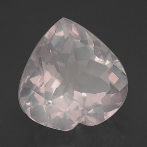 Quartz rose rose naturelle transparent, 15,77 ct, transparent / translucide