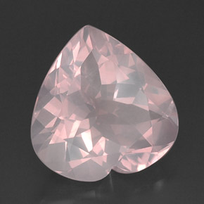 Quartz rose rose naturelle transparent, 14,43 ct, transparent / translucide