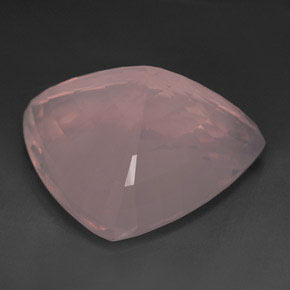 Quartz rose rose naturelle trillion, 182,35 ct, transparent