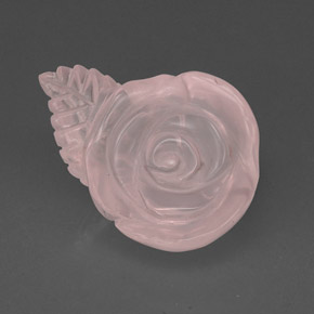 Quartz rose rose naturelle transparent, 28,77 ct, transparent / translucide