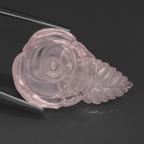 Quartz rose rose naturelle transparent, 29,80 ct, transparent / translucide
