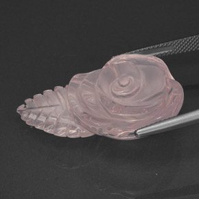Quartz rose rose naturelle transparent, 29,80 ct, transparent / translucide