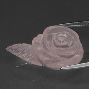 Quartz rose rose naturelle transparent, 36,00 ct, transparent / translucide