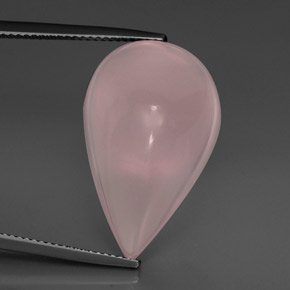 Quartz rose rose naturelle transparent, 26,30 ct, transparent / translucide