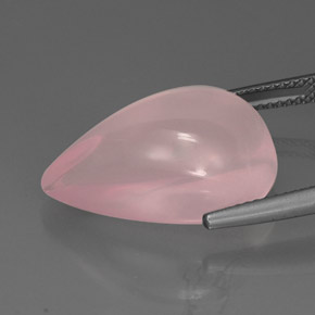 Quartz rose rose naturelle transparent, 16,86 ct, transparent / translucide