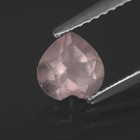 Quartz rose rose naturelle transparent, 0,71 ct, transparent / translucide