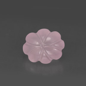 Quartz rose rose naturelle taille fleur, 3,88 ct, transparent