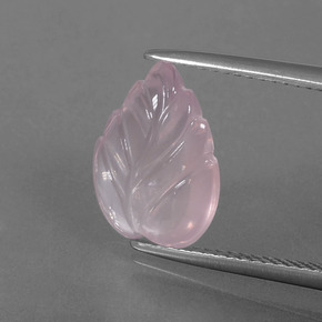 Quartz rose rose naturelle taille fleur, 3,62 ct, transparent