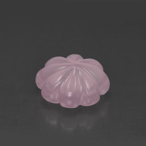 Quartz rose rose naturelle taille fleur, 3,83 ct, transparent