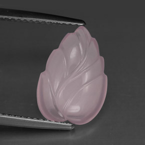 Quartz rose rose naturelle taille fleur, 4,13 ct, transparent