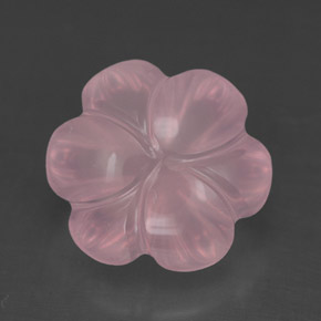 Quartz Rose Rose naturelle Taille Fleur, 4.34 ct, Transparent