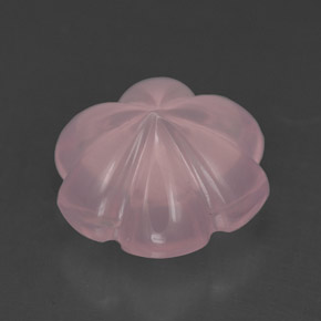 Quartz Rose Rose naturelle Taille Fleur, 4.34 ct, Transparent