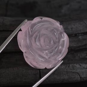 Quartz rose rose naturelle forme fantaisie, 53,41 ct, translucide