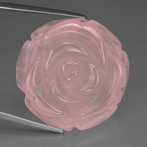 Quartz rose rose naturelle transparent, 71,47 ct, transparent / translucide
