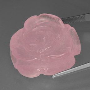 Quartz rose rose naturelle transparent, 71,47 ct, transparent / translucide
