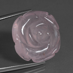Quartz rose rose naturelle forme fantaisie, 37,94 ct, translucide
