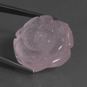 Quartz rose rose naturelle forme fantaisie, 37,94 ct, translucide